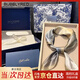 BUBBLYRED真絲絲巾禮盒女桑蠶絲小方巾2025實(shí)用高檔輕奢生日禮物送媽媽長(cháng)輩 【藍色禮盒裝】芭蕾舞語(yǔ) 68*68cm（中方巾）