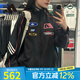 阿迪達(dá)斯 （adidas）三葉草女裝 秋季新款MOTO JKT W 賽車風(fēng)立領(lǐng)運(yùn)動(dòng)寬松夾克外套 KG6676/黑色/漢玉白 XS