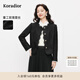 珂萊蒂爾【盈動綻放】2025法式蕾絲優(yōu)雅短外套女通勤淑女上衣 黑色 M