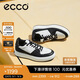 愛(ài)步（ECCO）潮流板鞋男 軟底經(jīng)典百搭厚底休閑鞋 街頭856824 黑色/灰白色39