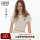 Teenie Weenie小熊女裝T恤2025夏季新款活力清新田園碎花圓領(lǐng)短袖