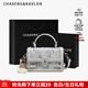 CHASENG&KAVLON輕奢刺繡小方包2025斜挎包包女生高級潮流單肩包送禮物女友 【灰色】精美禮袋禮盒+賀卡