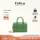 芙拉（FURLA）【禮物】CANDY女士迷你鏈條包波士頓包果凍包手提包斜挎包 綠色