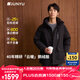 君羽戶(hù)外羽絨服男24年冬季新款800蓬白鵝絨加厚保暖工裝鵝絨服I52159 黑色 M 推薦121-140斤