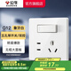 公牛（BULL）開(kāi)關(guān)插座五孔插座86型暗裝5孔USB插座電視網(wǎng)絡(luò )插座 G12象牙白 【五孔帶雙控】 開(kāi)關(guān)