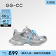 GG-CC【楊超越同款】星際遨游新款厚底老爹鞋銀色運動(dòng)鞋女G25U9816 銀色 38