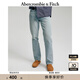 ABERCROMBIE & FITCH男裝春秋美式復(fù)古高街潮流百搭仿舊直筒牛仔褲KI131-3404 淺色水洗 32 /32 (180/82A)