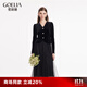 歌莉婭（GOELIA）穿搭套裝正式場(chǎng)合絲絨兩件套裙女1C1RAC26A 00B黑色 S