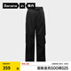 蕉內(nèi)（Bananain）熱皮5系女士工裝闊腿長褲子休閑運(yùn)動(dòng)褲秋冬季加厚加絨寬松女裝 【厚絨款】黑色 XL