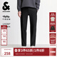 杰克·瓊斯（JACK&JONES）25年男裝秋冬褲子男直筒零壓褲加絨長(cháng)褲商務(wù)休閑褲免燙易打理男褲 黑色037 四季款 30 170