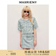 MAXRIENY【異域·摩洛哥-商場(chǎng)同款】精致休閑直身短款菱格外套 冰藍(lán) S 01