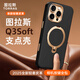 圖拉斯（TORRAS）Q3Soft支點殼【新款輕奢皮革|相機(jī)按鍵全包】適用蘋果16promax手機(jī)殼iphone16promax磁吸支架殼 黑