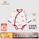 英氏【商場(chǎng)同款】新生兒連體衣嬰兒衣服純棉爬服嬰兒滿(mǎn)月衣服周歲禮服 【100%棉】馥郁秘境襠哈款 59cm