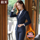 晨芙小西裝外套女兩粒扣職業(yè)西服套裝商務(wù)面試正裝氣質(zhì)銀行工裝工作服 藏青色西裝單件 XL 建議110-120斤