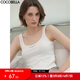 COCOBELLA前后U領(lǐng)字母印花背心女可外穿混搭打底小吊帶VT601 白色 S