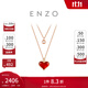 周大福ENZO 18K金小紅心玉髓鉆石項鏈愛(ài)心頸鏈女 EZV8490生日禮物 EZV8490