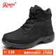 強(qiáng)人男靴際華3515加絨保暖戶外訓(xùn)練靴軍迷防寒棉鞋 輕便防寒靴 黑 42