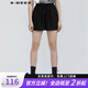 S.DEER圣迪奧女裝時(shí)尚抽褶松緊系帶運動(dòng)短褲S21280921 黑色/91 L 170