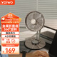yoiwo日本yoiwo桌面金屬小風(fēng)扇靜音usb可充電小型迷你臺式便攜式25新款 充電款2000mAh