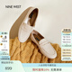 NINE WEST/玖熙樂(lè )福鞋女2025新款皮鞋一腳蹬職場(chǎng)通勤舒適平底女鞋 米白 37