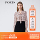 PORTS寶姿春夏新品女裝長(zhǎng)袖中長(zhǎng)連衣裙LM8D076MPS177 貝殼色印花 S (4)