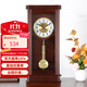 漢時(shí)（Hense）歐式復古簡(jiǎn)約實(shí)木座鐘音樂(lè )報時(shí)客廳桌面時(shí)鐘高檔石英鐘表HD8031 鵝掌楸木（音樂(lè )報時(shí)）