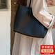 諄梧復古女包包2025新款潮韓版大容量包百搭托特包時(shí)尚輕奢單肩通勤包 黑色