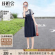 絲柏舍減齡連衣裙2025夏裝新款女裝撞色拼接假兩件裙子