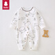 貝比嬰兒連體衣春秋季純棉新生兒衣服初生寶寶長(cháng)袖哈衣爬服四季款