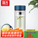 富光雙層玻璃杯水杯男女車(chē)載家用高硼硅玻璃杯泡茶杯帶茶隔玻璃杯子 藍色 500ml 雙層玻璃直杯