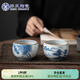 蘇氏陶瓷（SUSHI CERAMICS）手繪個(gè)人功夫茶杯國潮風(fēng)主人杯品茗杯工藝師荷花山水款禮盒J0522