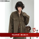 COCOBELLA[美拉德穿搭]撞色PU拼接燈芯絨外套女休閑加絨夾克SC518 單版上衣SC518 M 不同光線呈現(xiàn)色澤不同