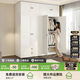 帥仕（shuaishi）鋼制衣柜臥室家用小戶(hù)型極簡(jiǎn)衣服收納柜子金屬鋼架結構加深大衣柜 【升級冷軋鋼】1.0米衣柜