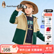 暇步士（Hush Puppies）童裝兒童風(fēng)衣男大童秋季新款男女大童秋季時(shí)尚撞色拼接風(fēng)衣 暖卡其 170 cm