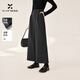香影【加絨】九分闊腿西裝褲女2025冬季新款高腰垂感灰色直筒西褲 熔巖灰色 M 160/64A/95-110斤
