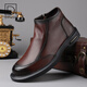 迪芙斯（D:FUSE）星期六旗下頭層牛皮男靴商務(wù)靴子男切爾西靴 可選加絨 棕色    40