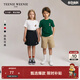 Teenie Weenie Kids小熊童裝24春夏款男女童簡(jiǎn)約純色寬松短袖T恤 象牙白 130 cm