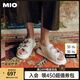 MIO米奧2025夏季新款精致羅馬鉆帶圓頭涼鞋輕便舒適平跟女鞋 白色 38 (240mm)