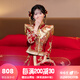 泰勒馬丁秀禾服新娘2025新款流蘇披肩結婚禮服古裝嫁衣敬酒服新中式婚服 M035 S