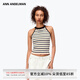ANN ANDELMAN官方直營撞色修身條紋度假風(fēng)掛脖背心吊帶女內(nèi)搭外穿 粉色 XS