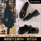 CAMILA KSENIA小皮鞋百搭女鞋子2025秋季新款真皮英倫風(fēng)一腳蹬時(shí)尚豆豆鞋樂(lè )福鞋 黑色 37 (235mm)