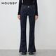 moussy 2025秋季新品休閑風(fēng)明線(xiàn)拼接修身微喇牛仔褲028ISB12-1001 110藍色 S