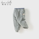 戴維貝拉（DAVE＆BELLA）童裝女童針織棉褲冬季新款男寶寶保暖褲子兒童束腳褲休閑長(cháng)褲 花灰色【現貨】 100 cm（建議身高90-100cm）