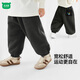 迷你木木屋兒童褲子男童女童秋季衛褲中小童運動(dòng)褲 深灰 挖挖恐龍 100