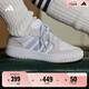 adidas ENTRAP美式校園風(fēng)運動(dòng)板鞋男女少年感復古籃球鞋阿迪達斯 白色/淺藍/灰色   42