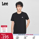 Lee商場同款25新品標(biāo)準(zhǔn)版圓領(lǐng)三角Logo男短袖T恤休閑LMT010014K99 黑色 L