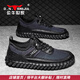 公牛世家男鞋夏季2025新款手工網(wǎng)面透氣薄款網(wǎng)鞋男軟底輕便休閑鞋鏤空涼鞋 黑色【網(wǎng)布款】GN124101117 43 （運動(dòng)鞋碼）