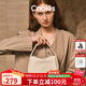 蔻一（Cnoles）云汀包包女款2025年最新款牛皮女士斜挎包小眾高級感白色包包