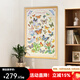 貓的天空之城×上海自然博物館1000片拼圖貓空蝶語(yǔ)生花蝴蝶裝飾畫(huà)新劇禮物 蝶語(yǔ)生花+原木色拼圖畫(huà)框