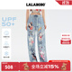 LALABOBO[防曬防紫外線(xiàn)]趣味闊腿褲女2025夏新款寬松百搭長(cháng)褲LBEB-WXZC22 藍色 輕薄 M
